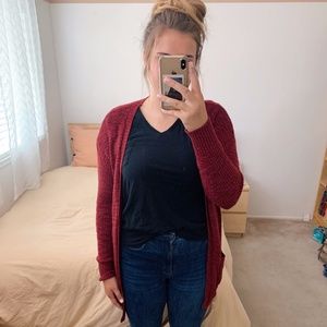 Knitted Red Cardigan